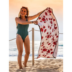 Serviette de plage ALL IN Coquelicot