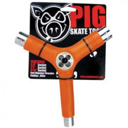 Outil montage Skateboard PIG Tool  Clef De Montage  Orange