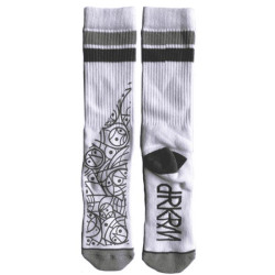 Chaussettes skate DARKROOM Sliver Blanc