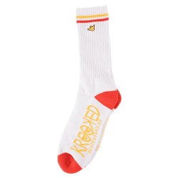 Chaussettes skate KROOKED Og Bird Blanc