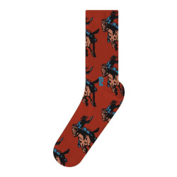 Chaussettes skate PSOCKADELIC Cowboy Marron
