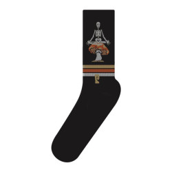 Chaussettes skate PSOCKADELIC Mushroom Meditation Noir