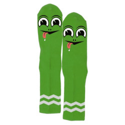 Chaussettes skate TOY MACHINE Happy Turtle Crew Vert