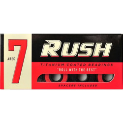 Roulements Skateboard RUSH Roulements  Jeu De 8  Abec 7 Red