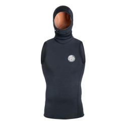 Lycra Débardeur  avec cagoule FBOMB POLYPRO HOOD VEST  RIP CURL 1619 BLACK/BLACK