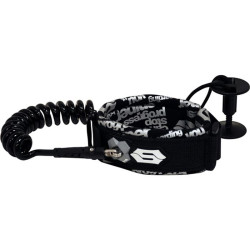 Leash Bodyboard DELUXE BICEPS COILED SNIPER Black/Silver (Y2000)