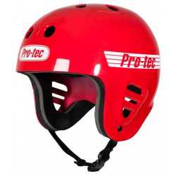 Casque Wakeboard, Kitesurf et Windsurf PRO-TEC FullCut Water Gloss Red
