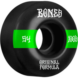 Roues skate BONES (x4) 100S V4 14 Wide Blanc 100A 54mm