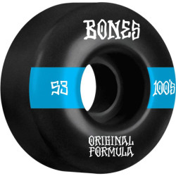 Roues skate BONES (x4) 100S V4 14 Wide Noir 100A 53mm