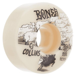 Roues skate BONES (x4) Stf V3 Collins Sheep Blanc 99A 52mm
