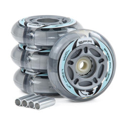 Roue Roller en ligne SFR ROLLER Light Up Inline Wheels  Silver