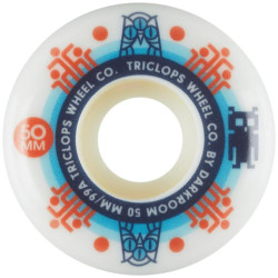 Roues skate DARKROOM (x4) Triclops Segment Blanc 99A 50mm