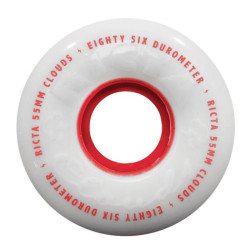 Roues skate RICTA (x4) Clouds Rouge 86A 55mm