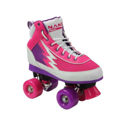 Roller quad NANO neon blanc/rose/violet