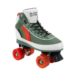 Roller quad NANO rainbow blanc/gris/rouge
