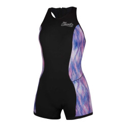 Short john MYSTIC Diva 2/2mm back zip Femme - Black/Purple