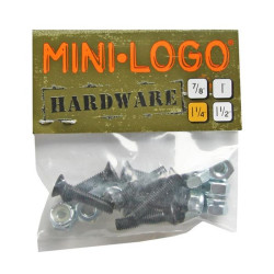 Visserie Skateboard MINI-LOGO  Visserie  Jeu De 8 Vis  Cruciforme 1.25 Pouce