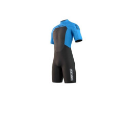 Combinaison néoprène MYSTIC Brand Shorty 3/2mm Bzip Flatlock Global Blue