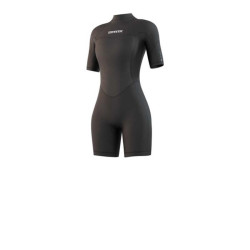 Combinaison néoprène femme MYSTIC Brand Shorty 3/2mm Bzip Flatlock Black