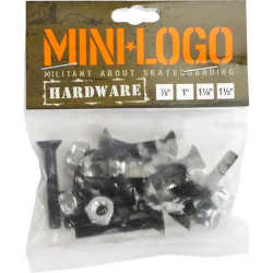 Visserie Skateboard MINI-LOGO  Visserie  Jeu De 8 Vis  Cruciforme 1.5 Pouce