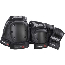 Set de protection complet TEMPISH Rimz Skate Pads 3-Pack Noir