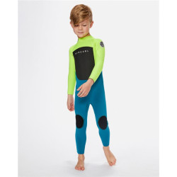 Combinaison intégrale Junior Omega 4/3 Back Zip Lemon