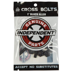 Visserie Skateboard INDEPENDENT  Visserie  Jeu De 8  Allen 1 Pouce Black