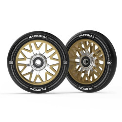 Paire de roues trottinette FUZION Imperial Black/Gold 110mm
