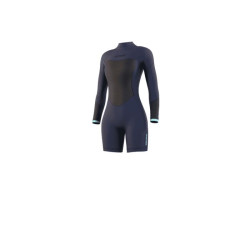 Combinaison shorty femme MYSTIC Brand Longarm 3/2mm Backzip Flatlock Night Blue