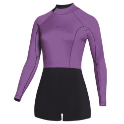 Combinaison shorty femme MYSTIC Lunar Longarm 2/2mm Backzip Sunset Purple