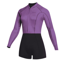 Combinaison shorty femme MYSTIC Lunar Longarm 2/2mm Frontzip Sunset Purple