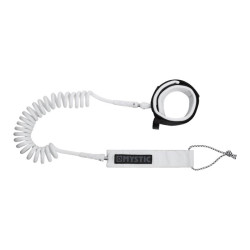 Leash SUP MYSTIC Coiled board leash White