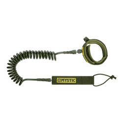 Leash SUP MYSTIC Coiled board leash Dark Leaf