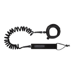 Leash SUP MYSTIC Coiled board leash Black