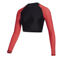 Lycra femme MYSTIC Jayde L/S Crop Rashvest Black / Red