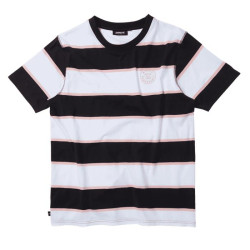 Tee shirt MYSTIC The Stripe Tee Black