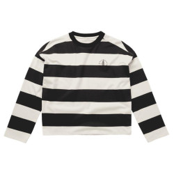 Tee shirt femme MYSTIC The Stripe Tee Black