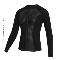 Top néoprène femme MYSTIC Sway L/S 2mm Frontzip Black