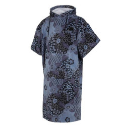 Poncho MYSTIC Velours AOP Blue/Black