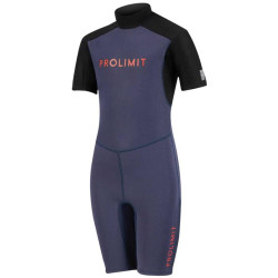 Combinaison shorty junior PROLIMIT Grommet V-Backzip 2/2 DL FL Blue/Red