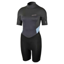Combinaison shorty femme PROLIMIT Fire Backzip 2/2 Q-lining FL Blue/Grey