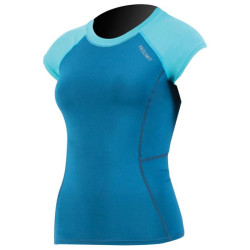 Lycra femme PROLIMIT PureGirl Rashguard Shortarm Blue/Turqoise