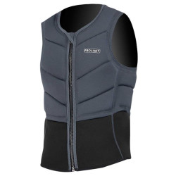 Gilet impact kitesurf/windsurf PROLIMIT Fusion Slider Vest Half Padded Frontzip Black/Grey