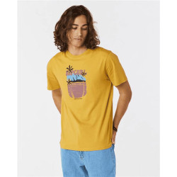 Teeshirt RIPCURL Horizon Front Print Sstee Mustard Gold