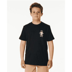 Teeshirt junior RIPCURL Search Icon Tee -Boy Black