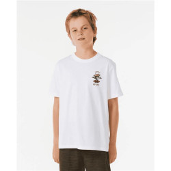 Teeshirt junior RIPCURL Search Icon Tee -Boy White