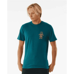 Teeshirt RIPCURL Search Icon Tee Blue Green