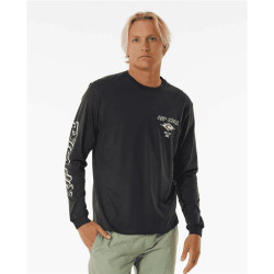 Teeshirt RIPCURL Fade Out Icon L/S Tee Black/Purple