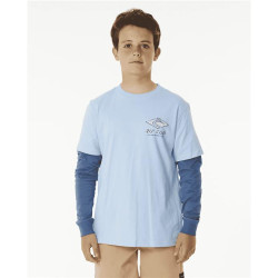Teeshirt junior RIPCURL Pure Surf Ls 2 In 1 Tee-Boy Cool Blue