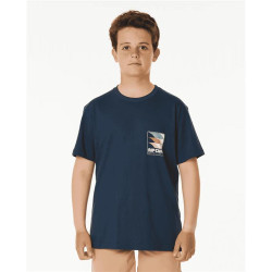 Teeshirt junior RIPCURL Surf Revival Line Up Tee -Boy Dark Navy